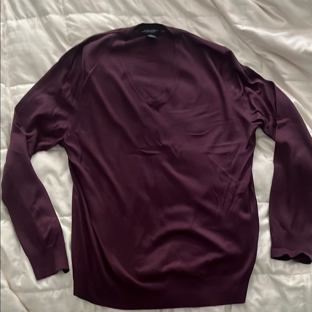 Banana Republic V-Neck Sweater - Deep Purple